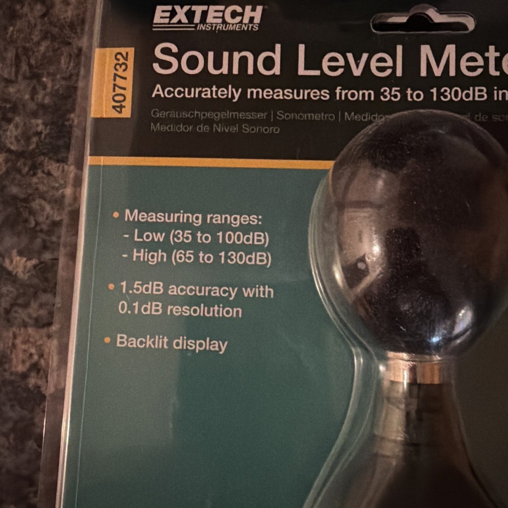 Extech Flir 407732 Sound Level Meter Class 2 Decibel Meter New