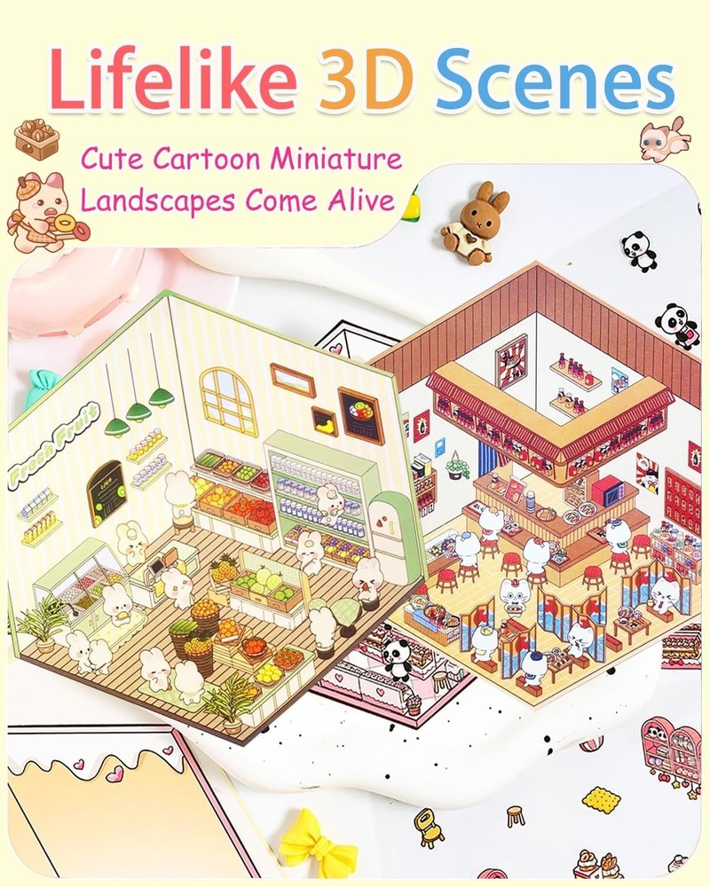 3D Sticker Scene - 20 Sets DIY Isometric House Therapy B1-box-20sets