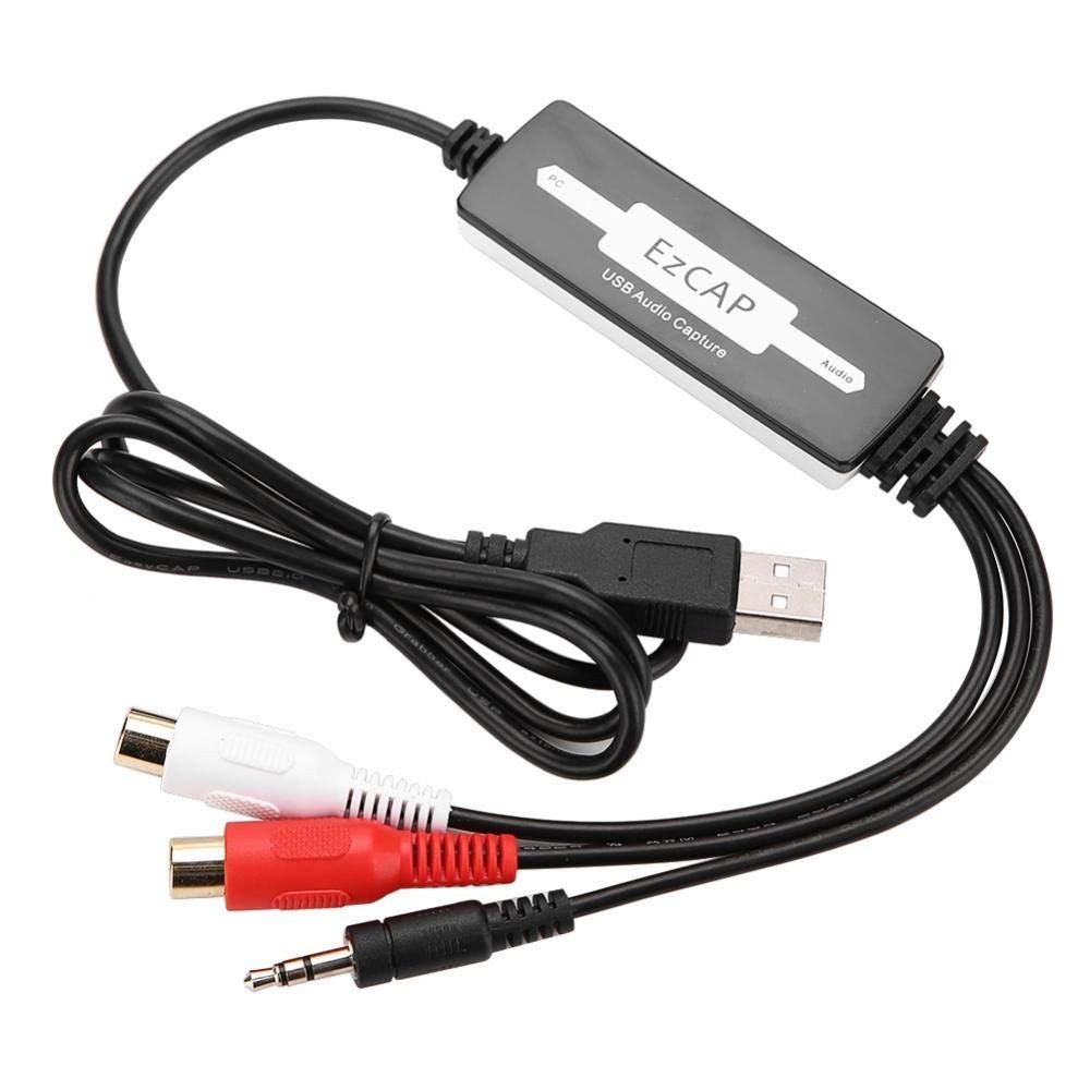 "USB Audio Capture Recorder - Convert Turntable LP/Cassette to MP3/WAV, PC Compa