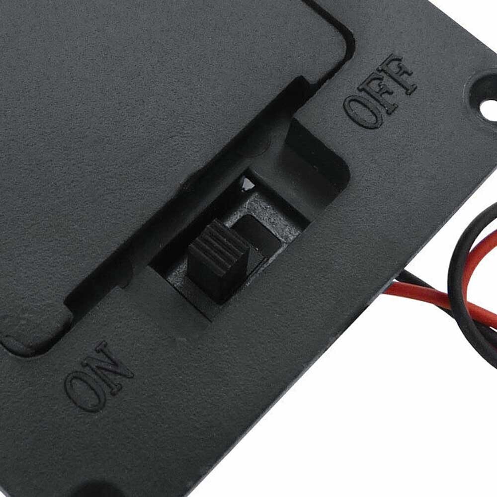 4Pcs Twin/2X/Two AA Panel Mount Battery Holder Case Box 3V W/Power Switch & Wire