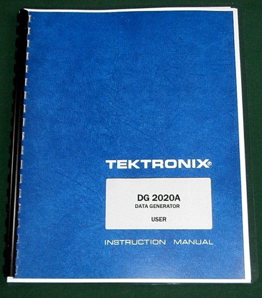 Tektronix DG2020A User Manual: Comb Bound & Protective Covers