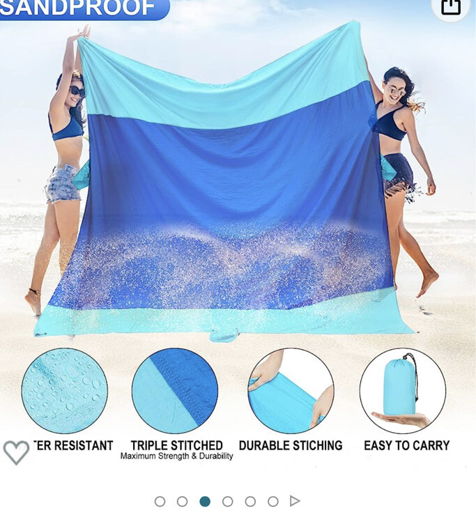 Beach Blanket, Extra Large Oversized, Sandproof, 10x8.4ft Beach Mat!