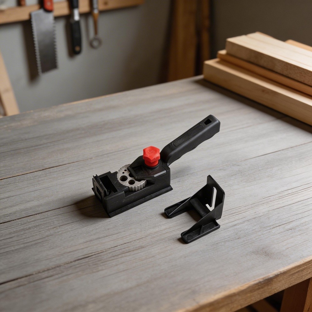 DIY Woodworking Dowel Drill Guide Adjustable Locator Integrated Drill Sleeve