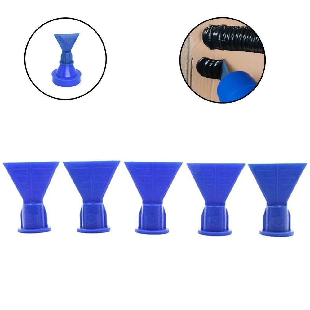 Flexible Flat Nozzle for 5pcs Accessories Wave Shape Caulking Spare Part