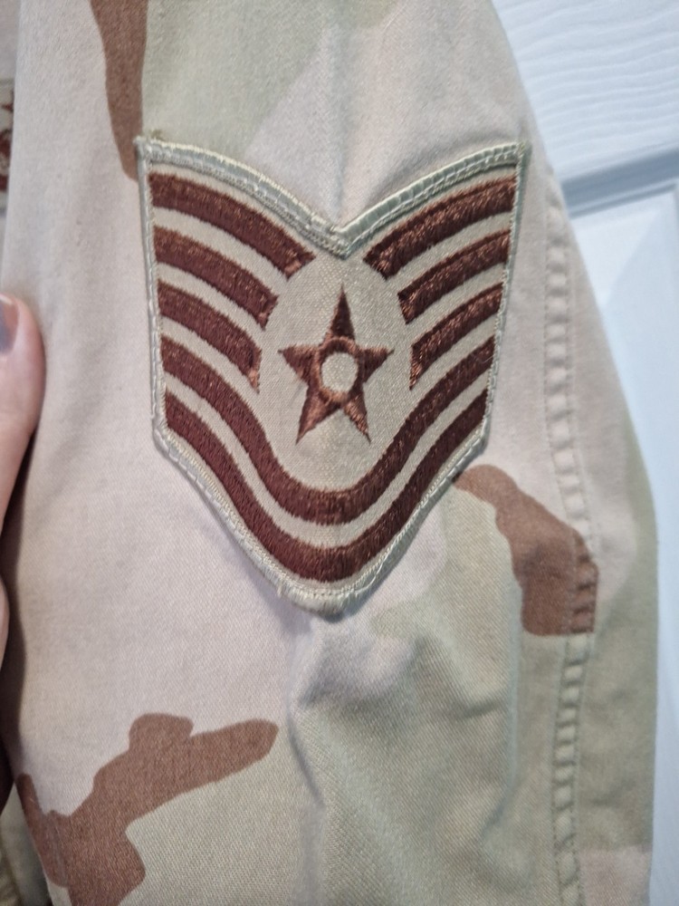 US AIR FORCE Men's Camo Combat Long Sleeve Button Up Jacket Coat Size Medium