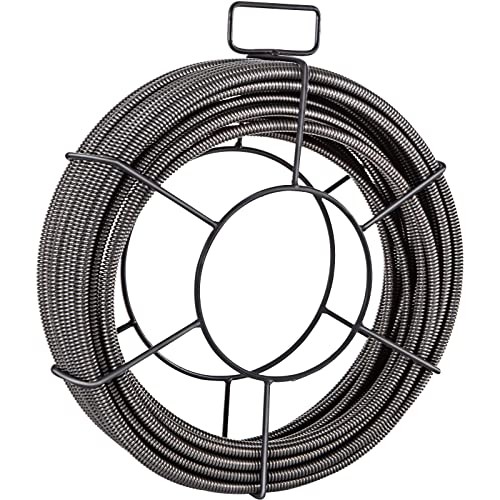VEVOR Drain Cleaning Cable 75ft x 3/8 inch Solid Core Sewer Black