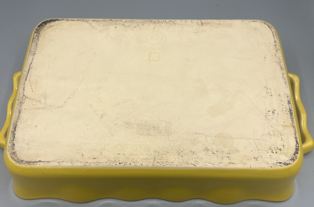 Bright Yellow APPOLIA FRANCE Wavy Rectangular Baker