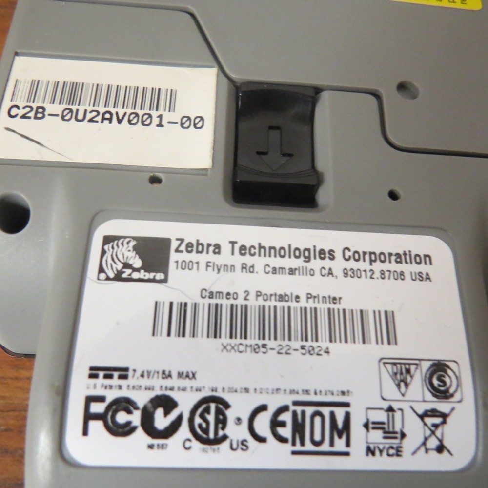 + Zebra Cameo 2 Portable 2" Thermal Printer C2B-0U2AV001-00