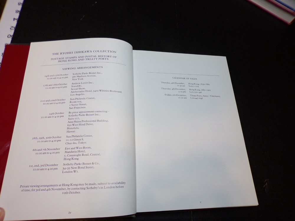 The Ryohei Ishikawa Collection of Hong Kong & Treaty Ports, Sotheby 1980 (H88)