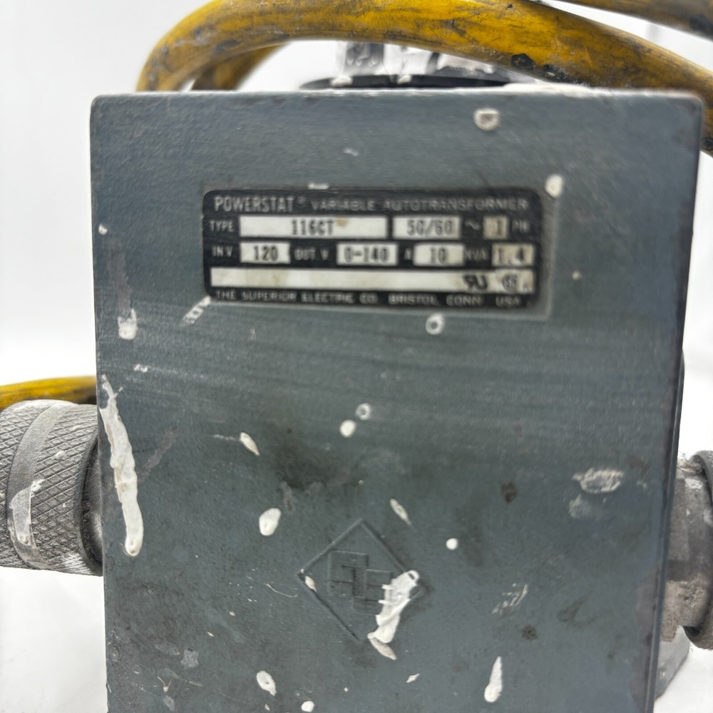 SUPERIOR ELECTRIC POWERSTAT VARIABLE AUTO TRANSFORMER TYPE 116CT 50/60HZ 1 PH 🎯