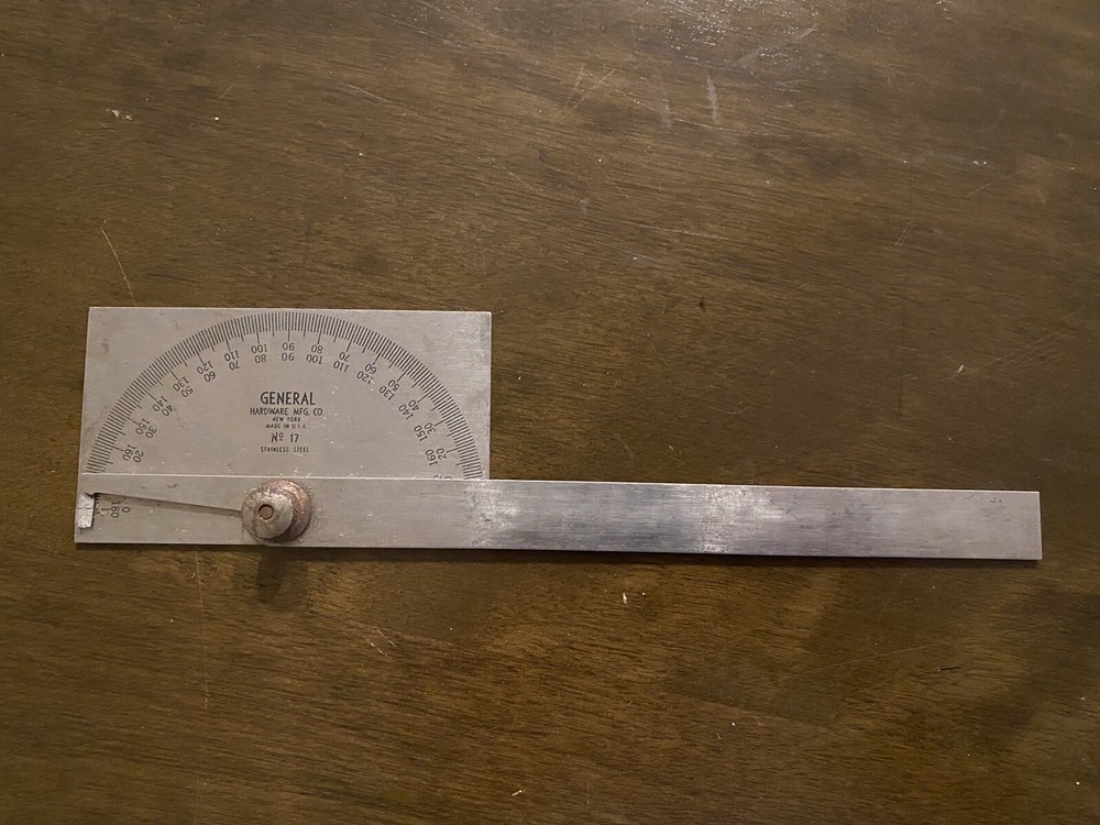 Vintage General Hardware No. 17 Machinist Protractor