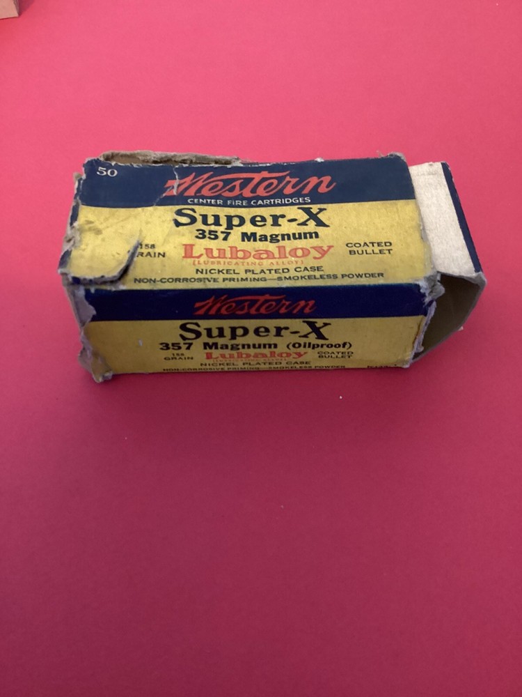 EMPTY Ammo Box Western Super X 357 Magnum
