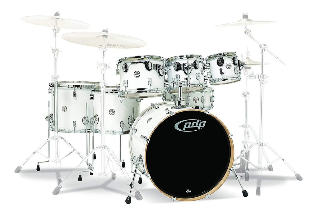 PDP By DW 7-Piece Concept Maple Shell Pack with Chrome Hardware Red to Black...