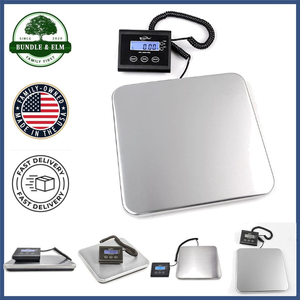 Digital Shipping Scale 330 Lb Capacity with LCD Display for Packages & Envelopes
