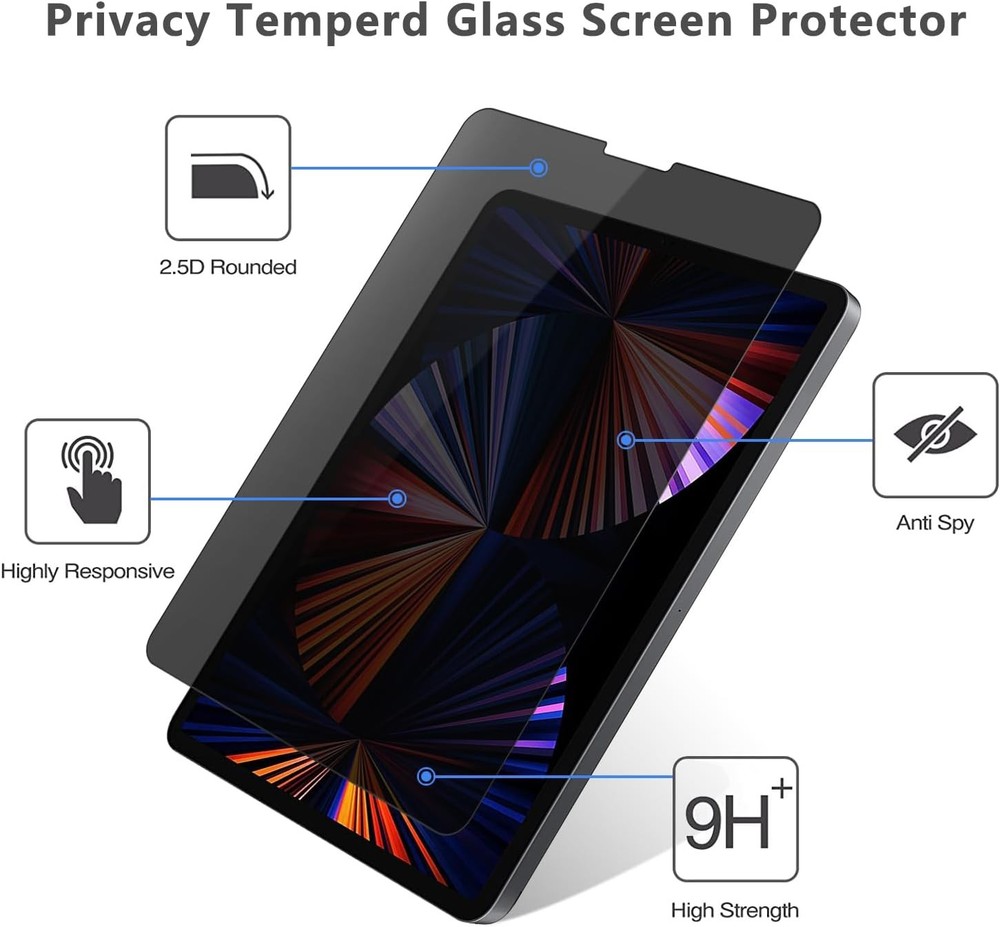 1 Pack Privacy Screen Protector for Samsung Galaxy Tab A11 Plus, Case Friendly