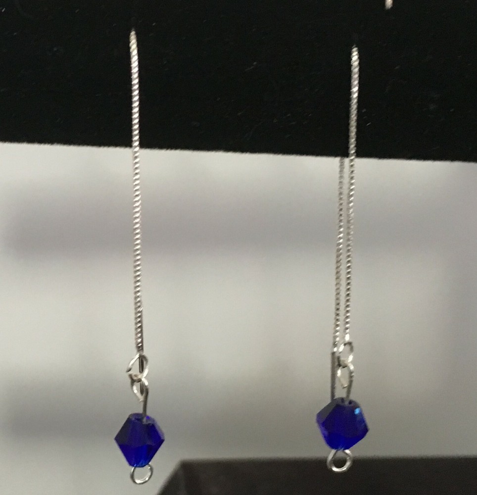 Gorgeous Sterling Silver Ear Threads Box Chain with Open Ring