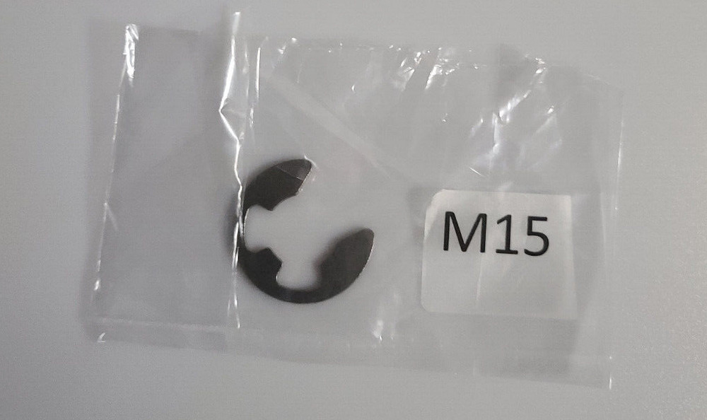 M15 15mm E Clip Steel External Retaining Washer C-Clip 15mm E Clip (1 Piece)