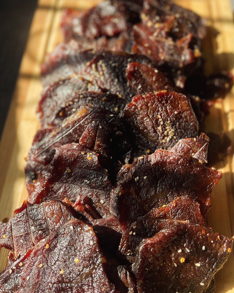 Small Batch Spicy Teriyaki Beef Jerky (thick Cut) 1 Lbs Bag