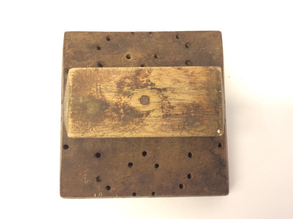 Antique Primitive Star Pattern Stamp Mold Print Making Design Blotter