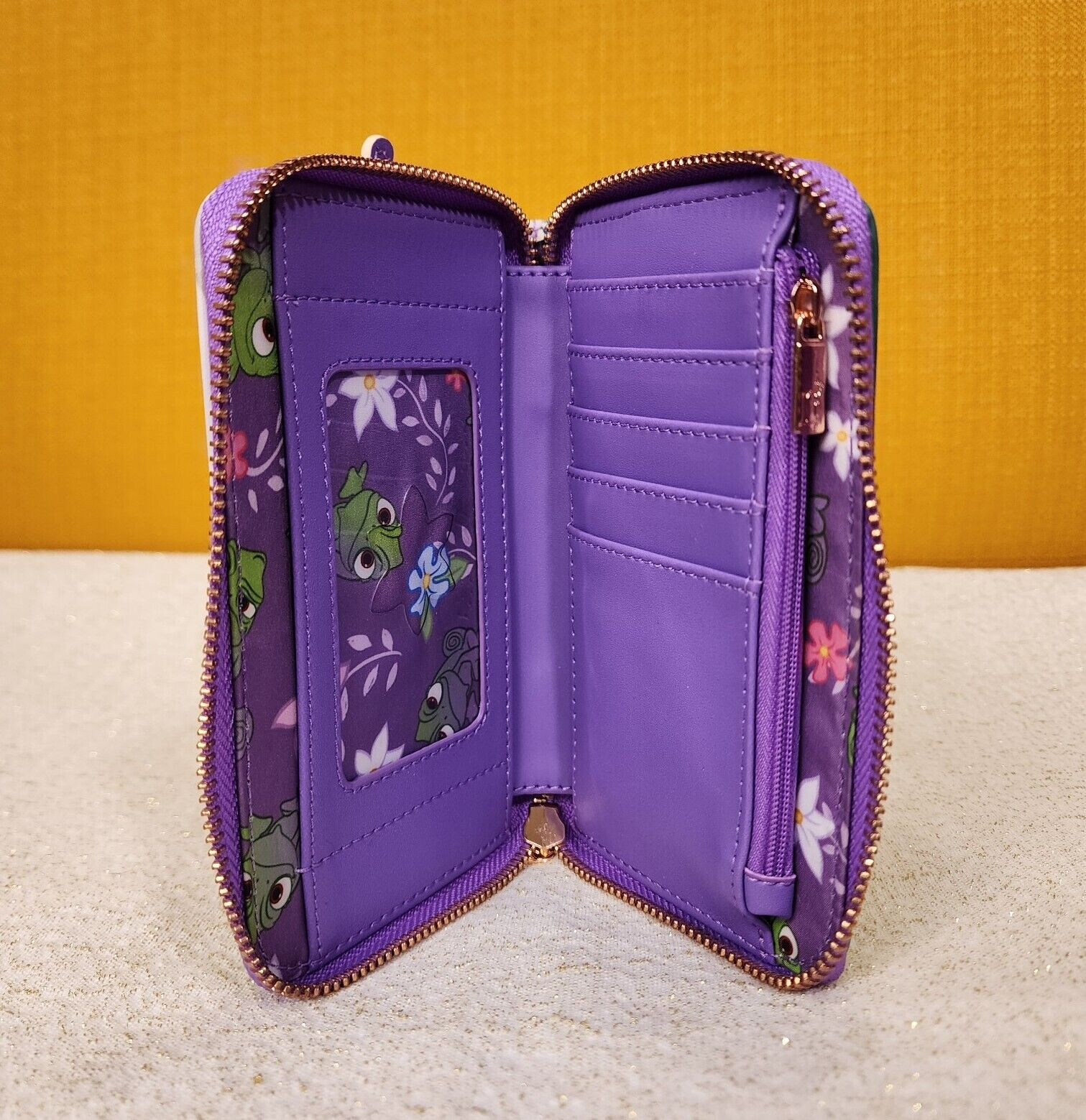 Loungefly Disney Tangled Rapunzel Swinging From Tower Zip Around Wallet NEW