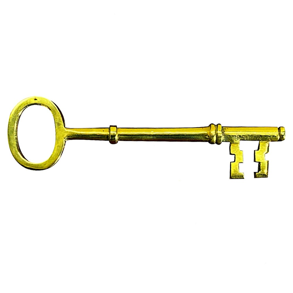 Solid Brass Skeleton Key 5 Inch Long