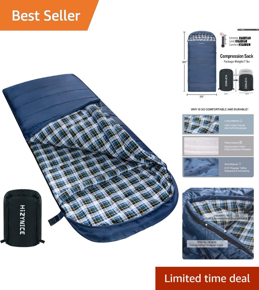 Versatile XXL Sleeping Bag with Compression Sack – Luxury Camping Experience