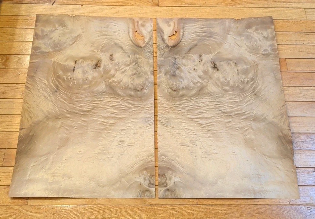 Myrtlewood veneer 26" x 16" guitar Luthier 1/42" wood flame burl holes