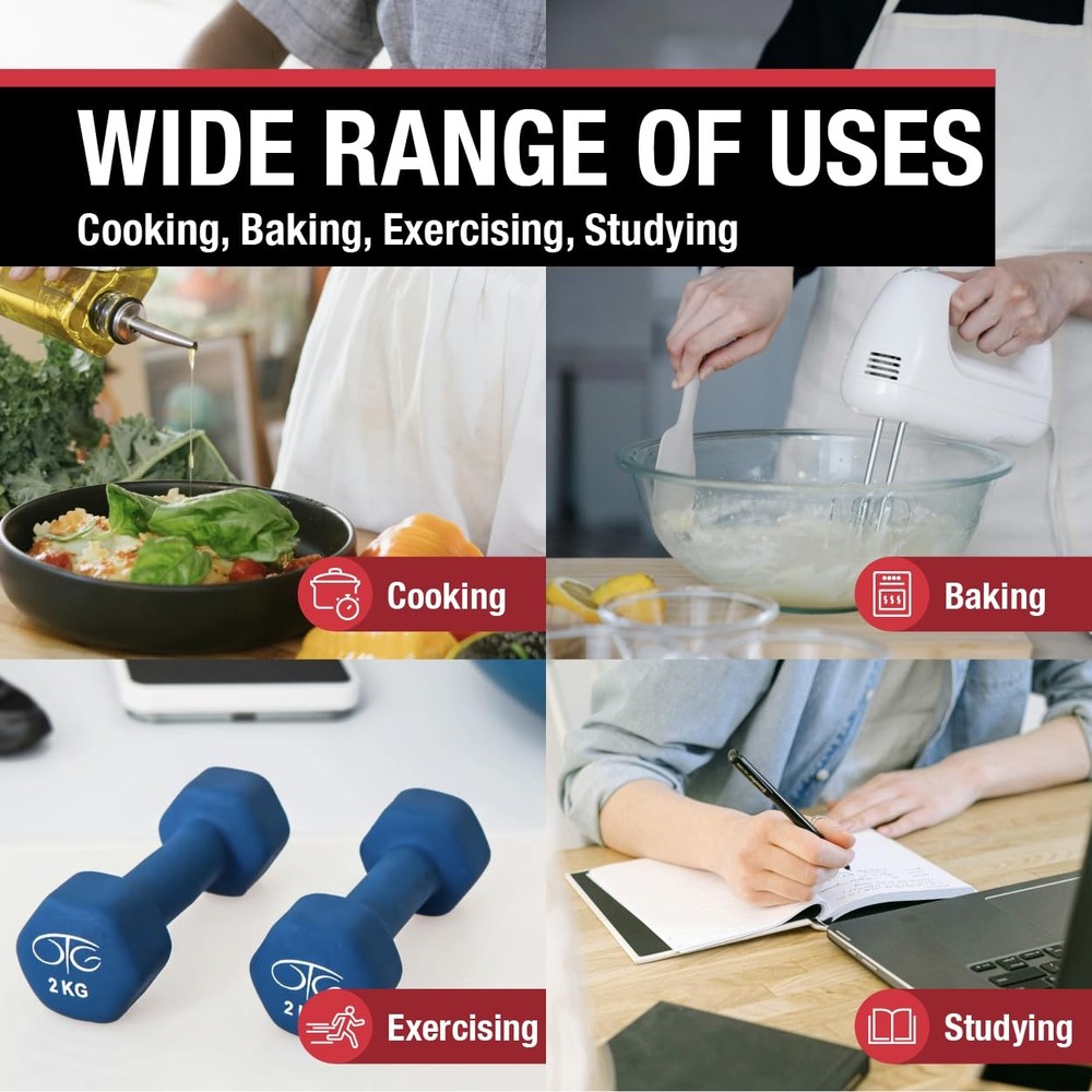 Extra-Large Digital Timer - Count Up/Down to 100 Minutes, Loud Alarm, Versatile