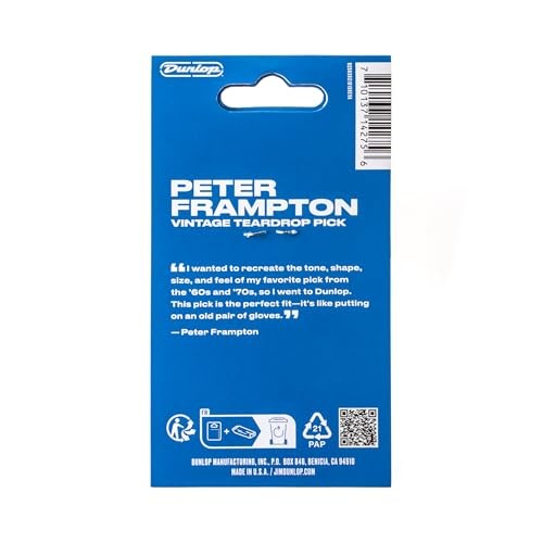 Peter Frampton Vintage Jazz Teardrop Pick - 6 Pack From Japan