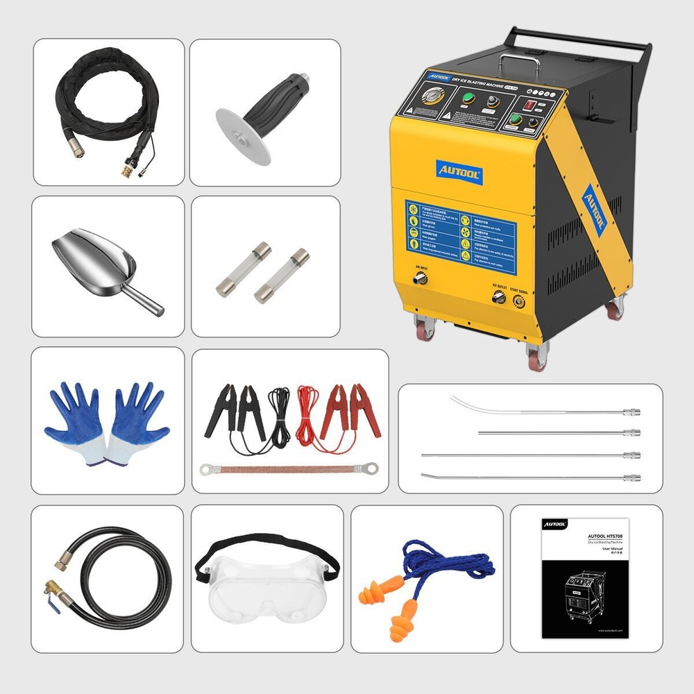 AUTOOL HTS708 Dry Ice Blasting Cleaning Machine Efficient Dry Ice Blaster Machin