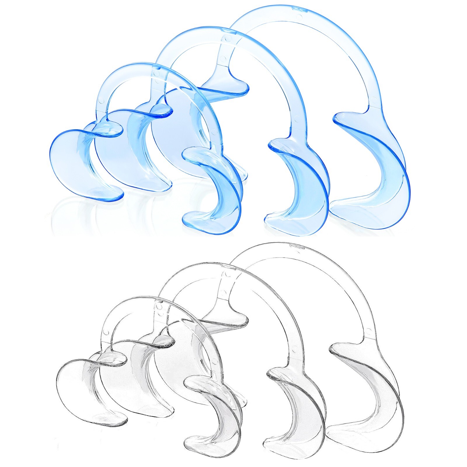 3Pcs JMU Dental Autoclavable Cheek Retractor C Shape Mouth Opener S+M+L