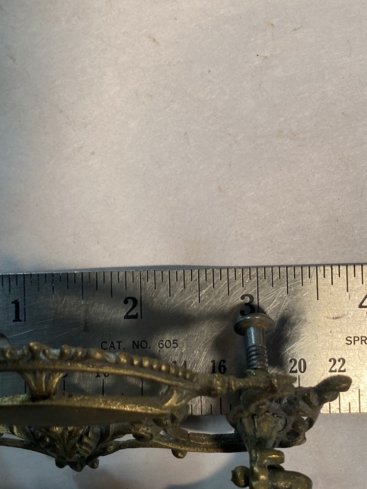 4 Vintage Fancy Brass Drawer Pulls