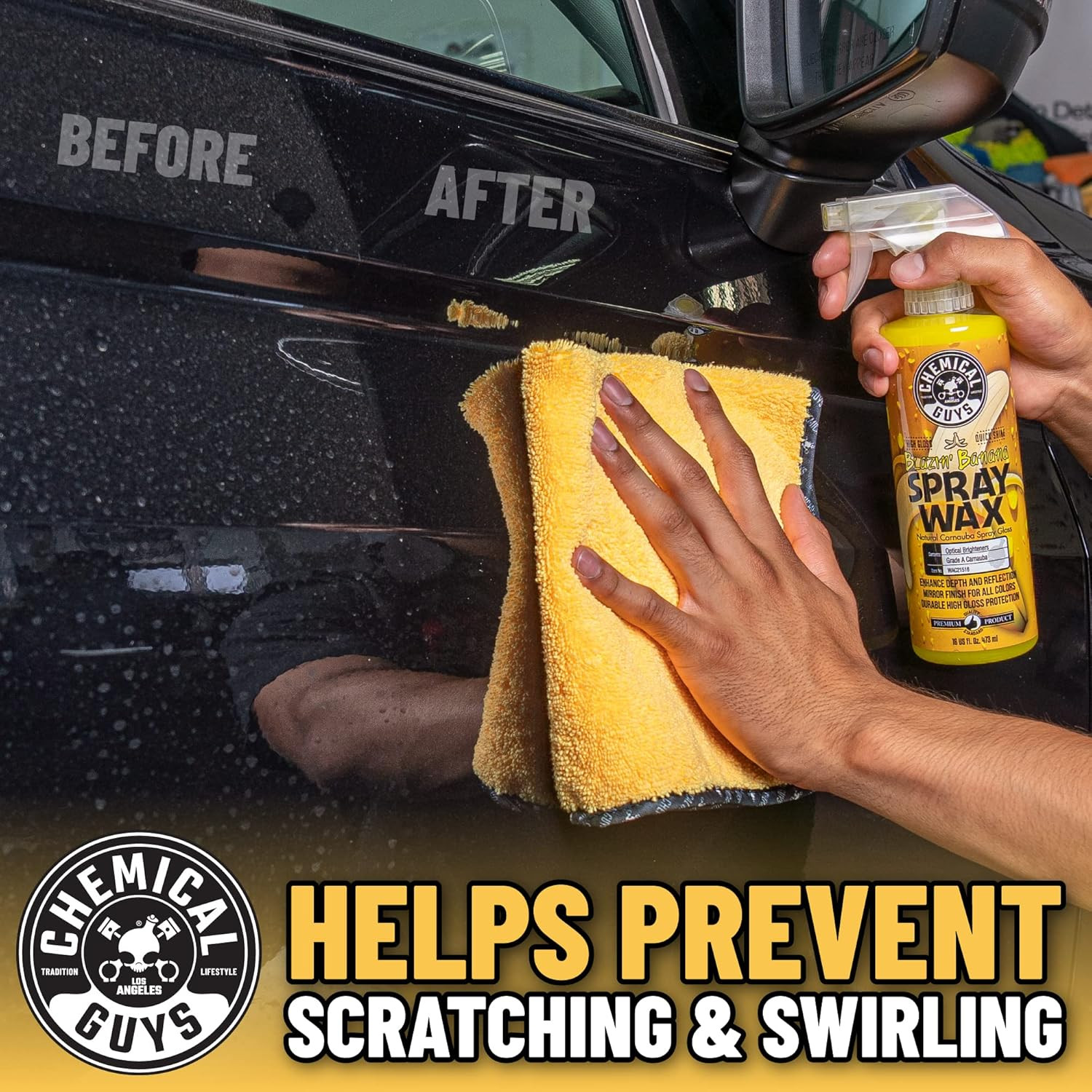 Chemical Guys MIC_506_24 Professional Grade Premium Microfiber Towels, Gold (16