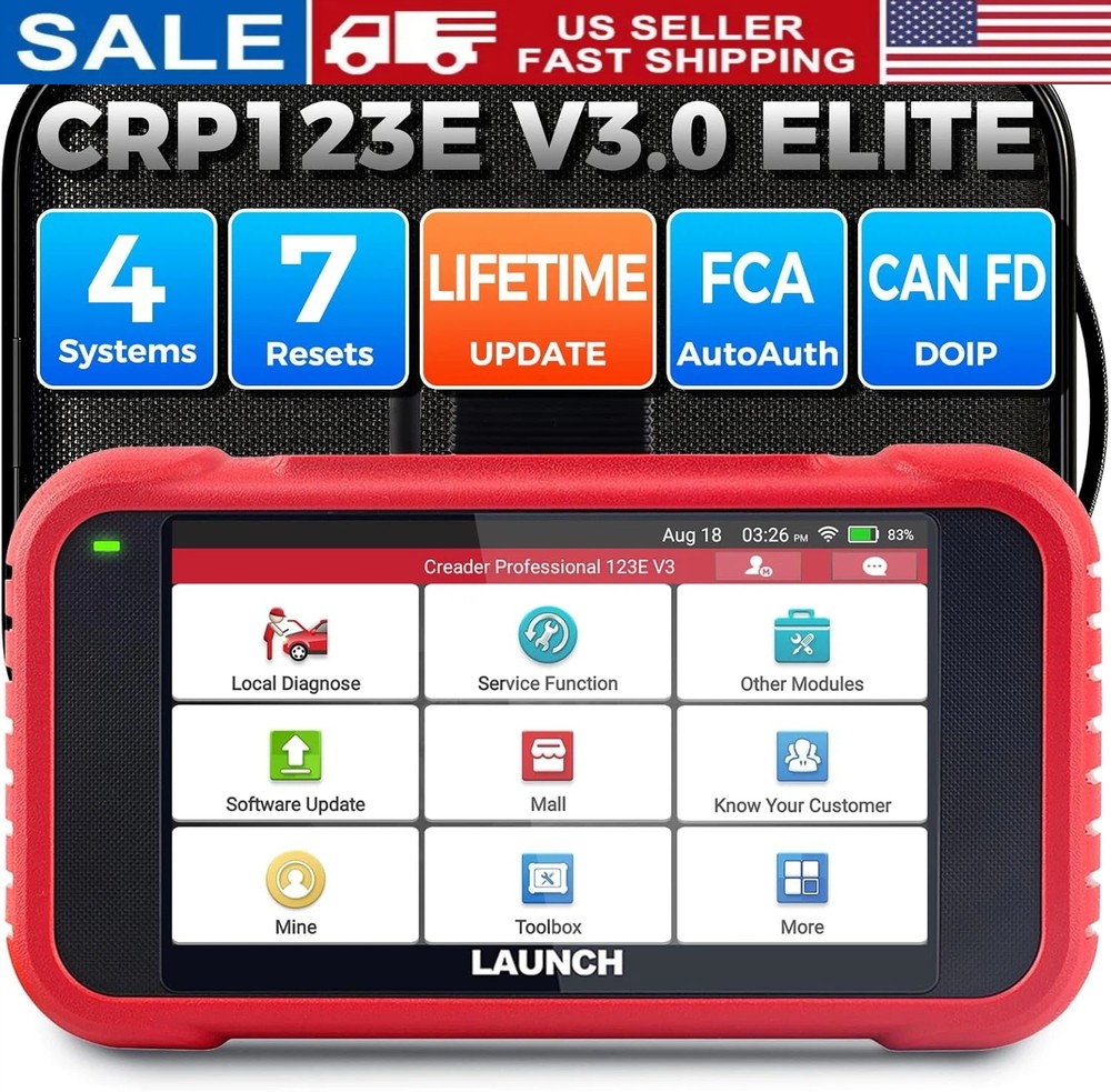 2026 LAUNCH CRP123E V3.0 OBD2 Scanner Diagnostic Tool ABS SRS Engine Code Reader