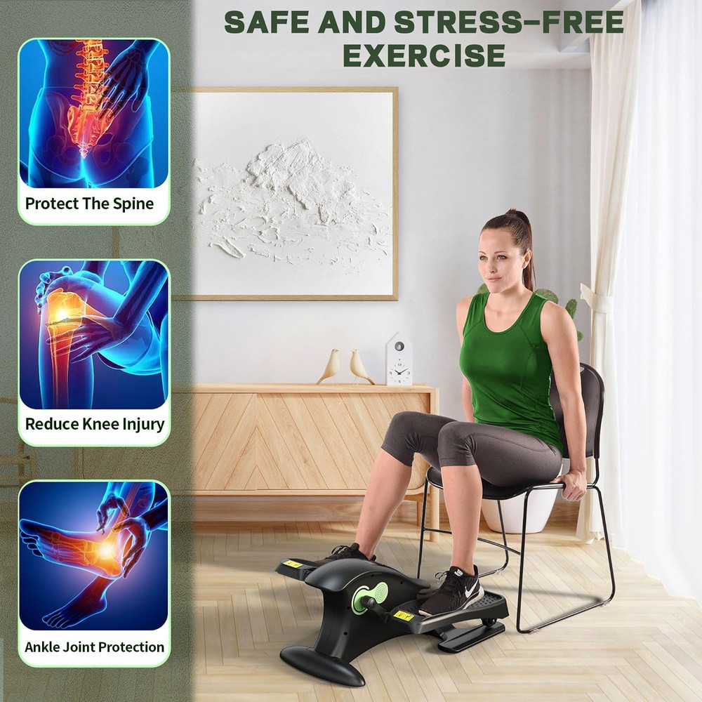 under Desk Elliptical, Portable Seated Elliptical Exercise Machine, with Touch S