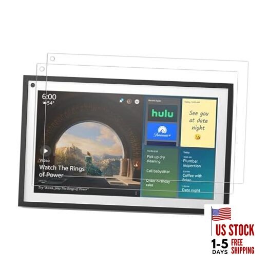 2 Pack Screen Protector Compatible with Echo Show 15, Full Coverage Premium