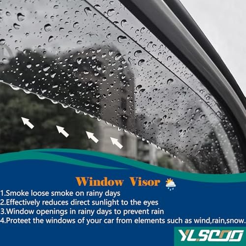 Window Visors Rain Guards fits Out-Channel Window Wind 2003-2009 4Runner