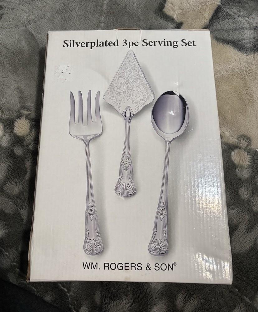 Vintage WM Roger’s & Son Silver Plated Serving Set -New In Box Gift Set