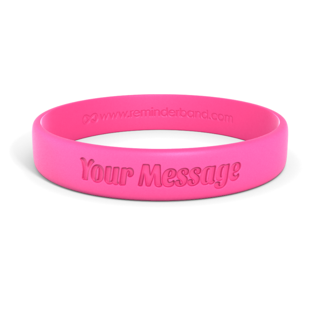 Classic Custom Debossed Silicone Wristbands - Personalized Rubber Bracelets