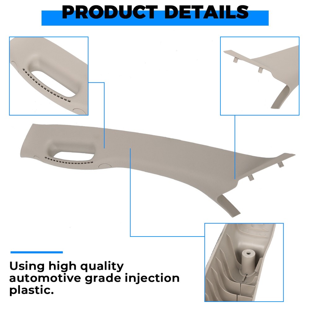 Pair Set Pull Grab Handle A Pillar Windshield Post Trim For 02-10 Dodge Ram