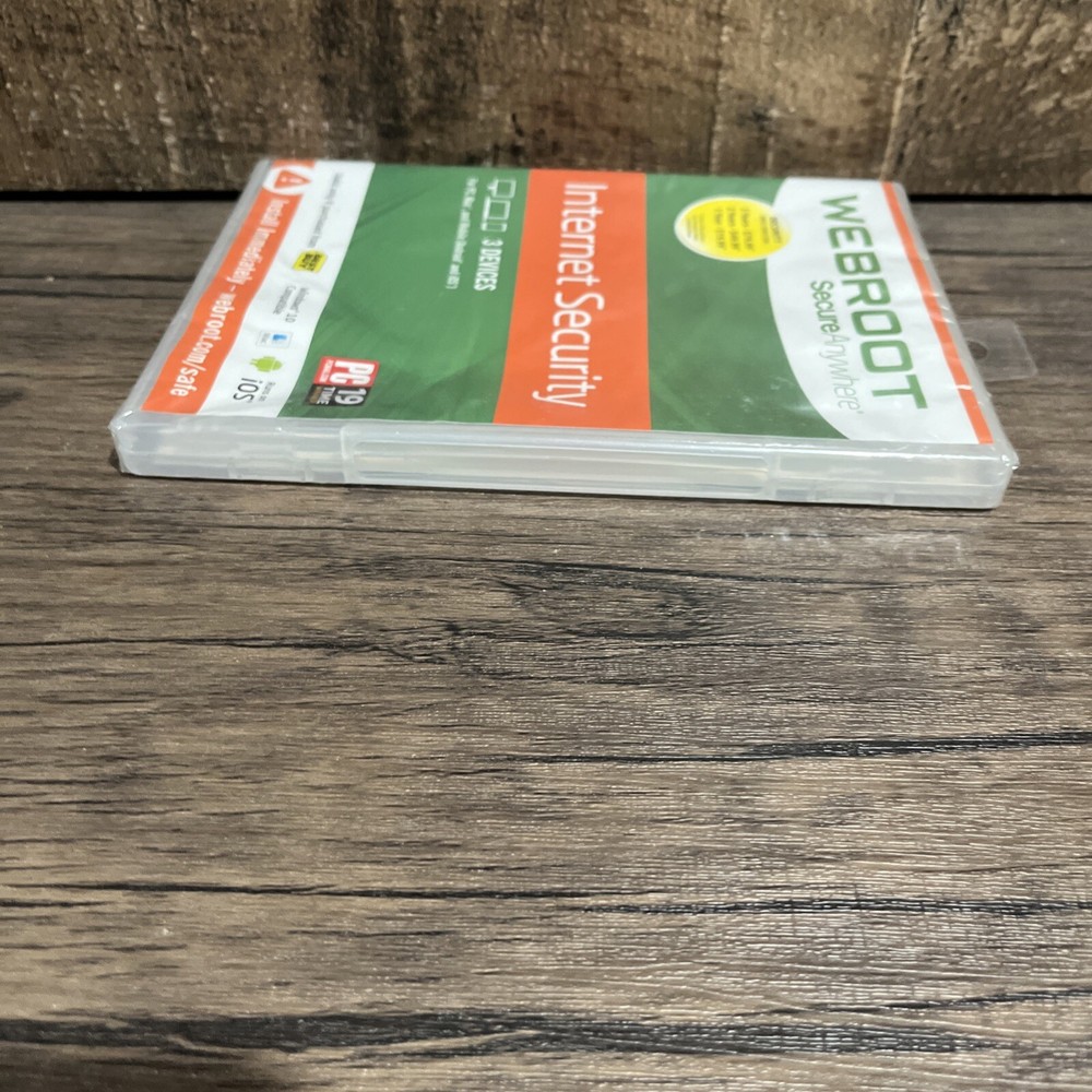 Webroot Secure Anywhere Internet Security 3 Device Software CD Windows IOS Mac