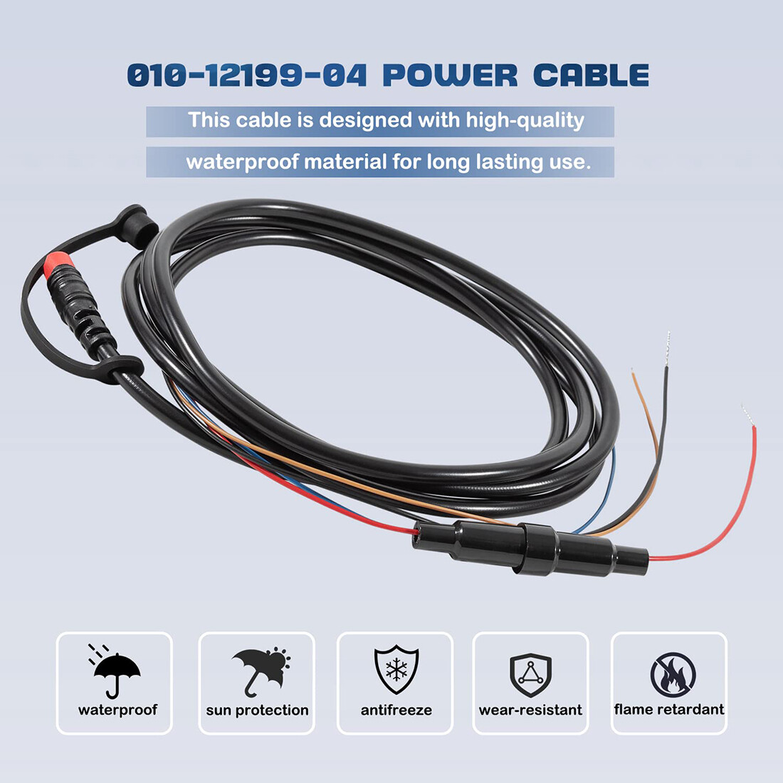 Power/Data Cable 4-Pin 010-12199-04 for Garmin Striker VIVID 4cv 5cv 7cv 7sv 9sv