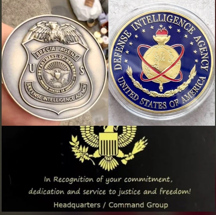 2Pcs Special Agent  Intelligence Agency (DIA) Defense Clandestine Service