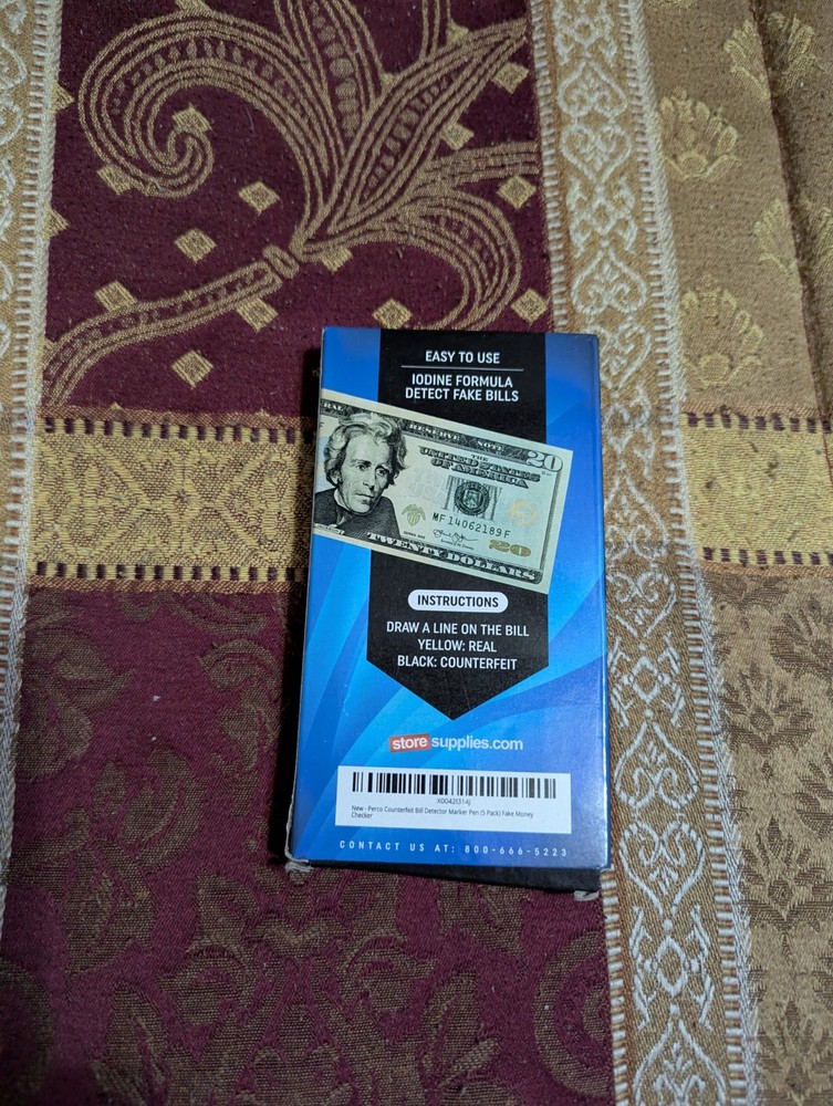 Counterfeit Money Detector Perco Pen Marker Round Tip