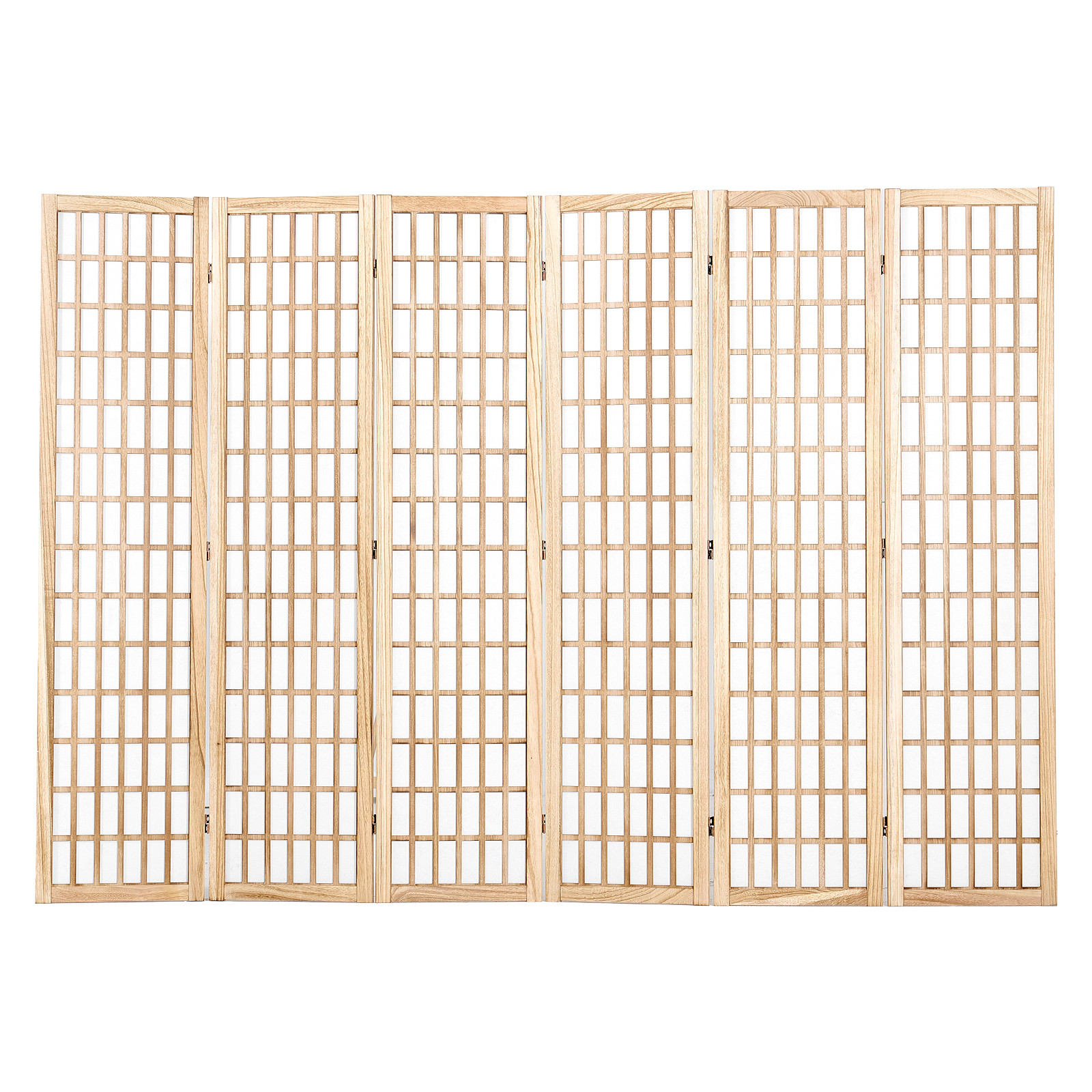 Room Divider Japanese Wall Divider 6 Panel Screen for Room Separation