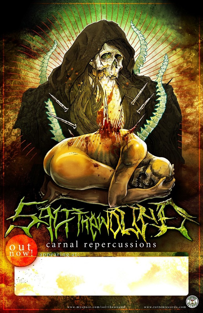 SALT THE WOUND - Promo Poster - CARNAL REPERCUSIONS  - NEW OLD STOCK PROMOTIONAL