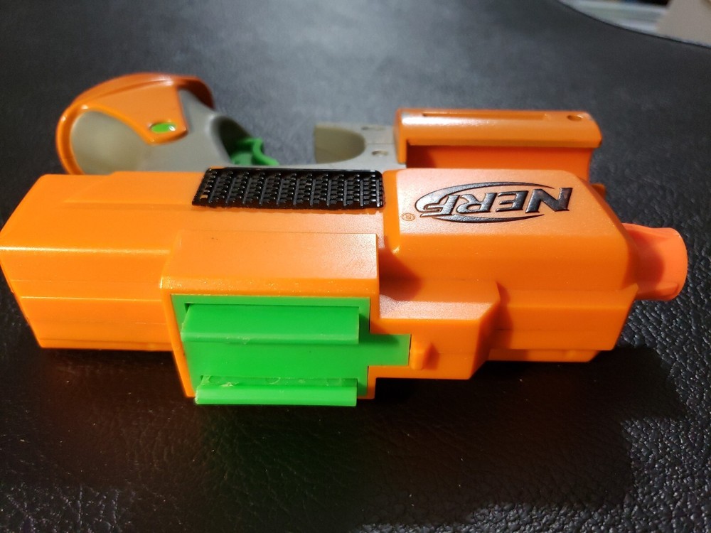 2005 Nerf Crossfire Sidearm Blaster-Orange-Tested/works