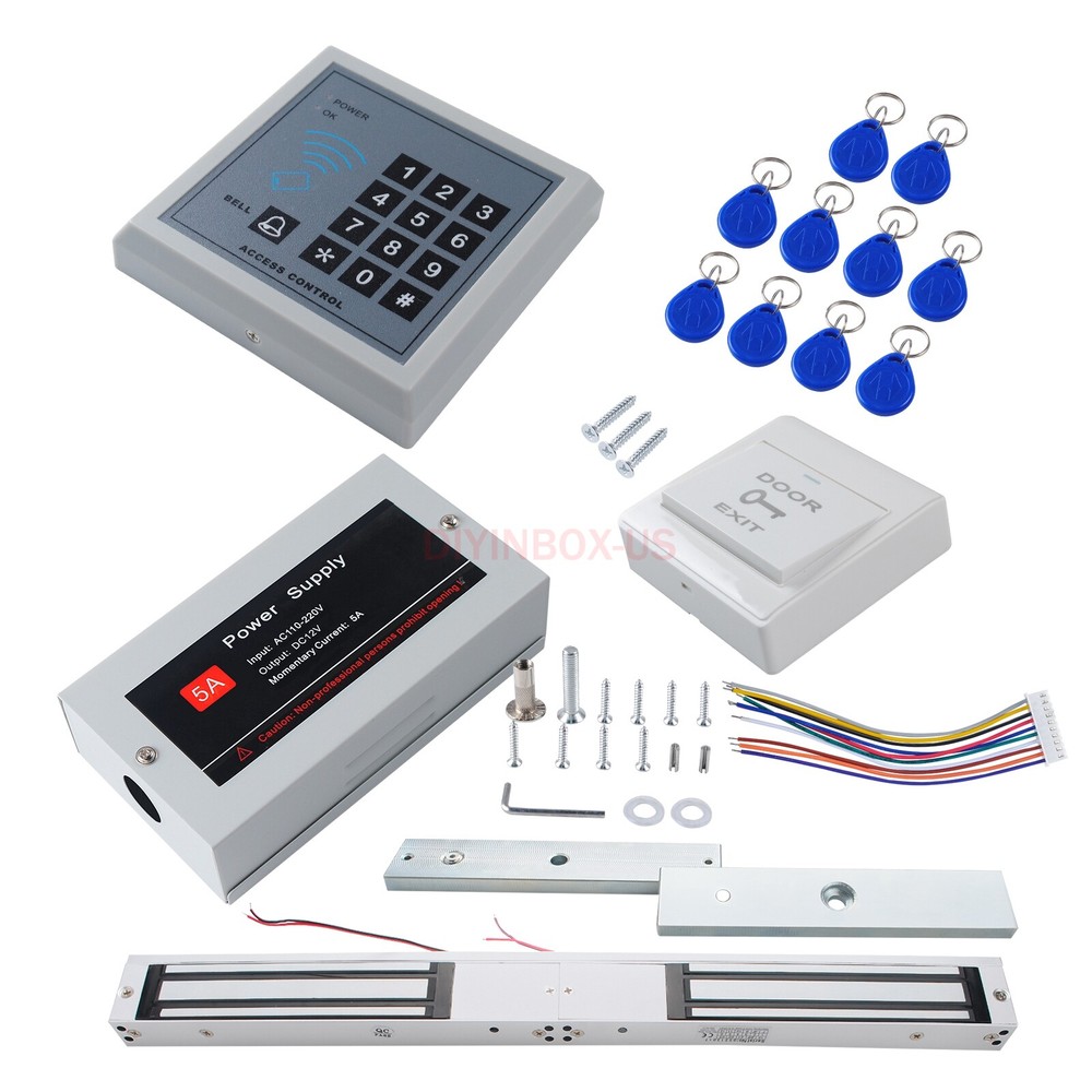 RFID Door Entry Security Access Control System Kit Set Magnetic Electronic Lock