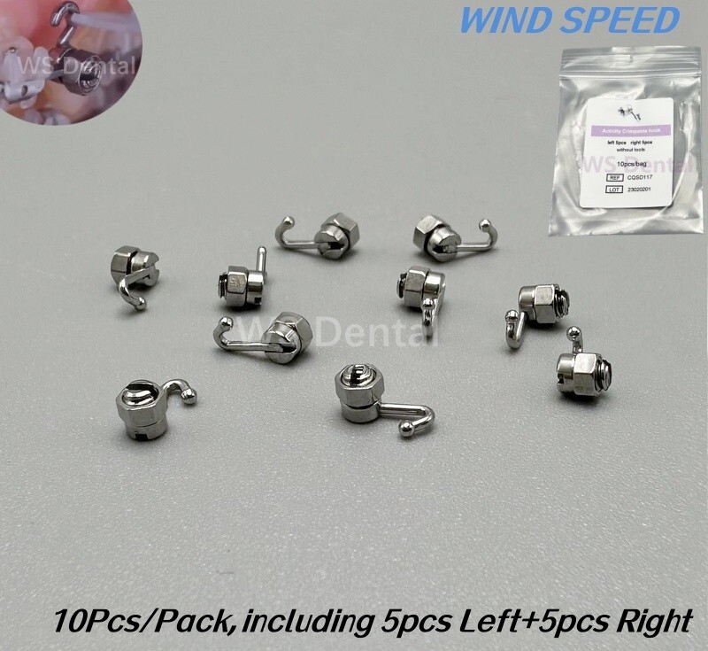 Dental Orthodontic Activity Crimpable Hooks Arch Wire Stop Locks Tool Left Right