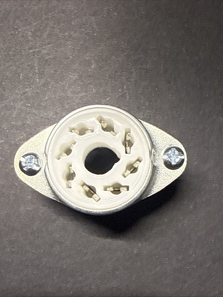 OCTAL  ceramic socket 8 PINS  with bolts and nuts for 6V6GT 6X5GT 6SK7